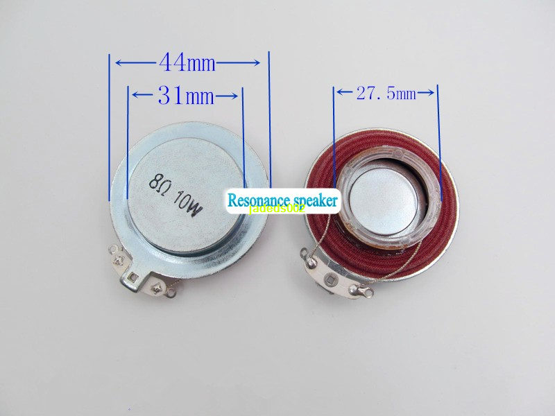 2pcs 44mm 8 10W Vibration Speaker Resonance horn Bass audio loudspeaker  8ohm