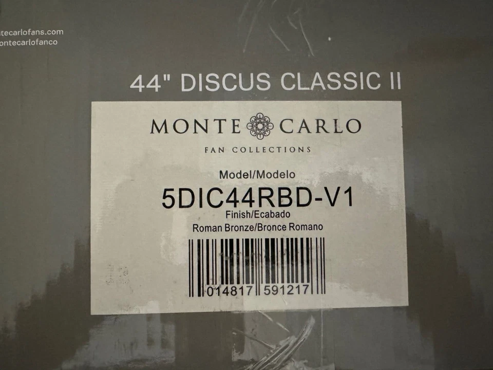 Generation 5DIC44RBD-V1 Discus Classic II 44 Ceiling Fan with LED Light - Image 3 of 4