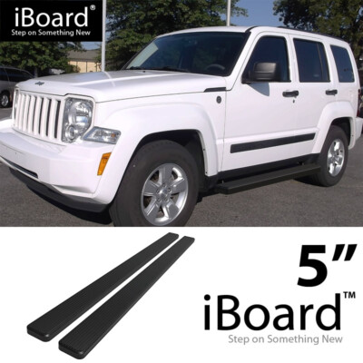 APS Running Board Side Step Nerf Bars 5in Black Fit Jeep Liberty 08-13