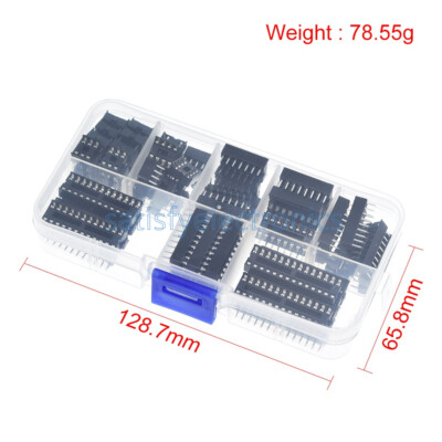 66Pcs DIP IC Sockets Adaptor Solder Type Kit for PCB on