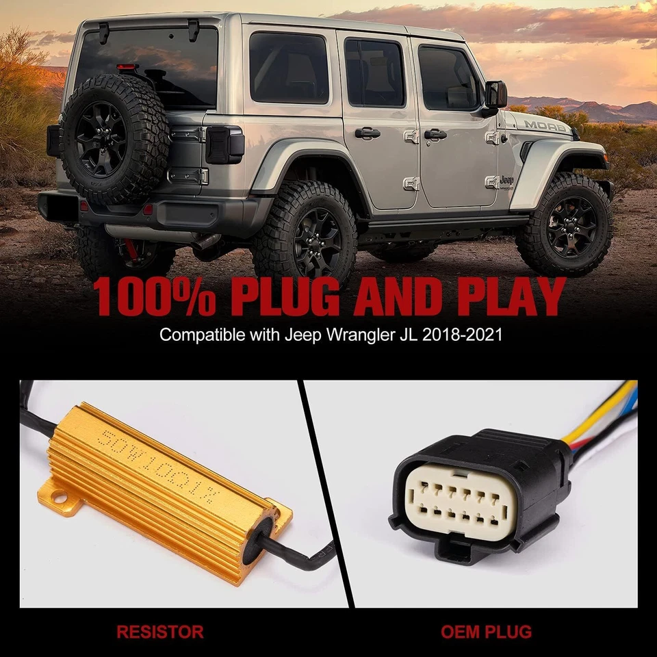 Luces traseras LED ahumadas con intermitente de funcionamiento para Jeep 2018-2024 Wrangler JL JLU Foto 4 de 4