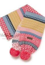 Girls Matilda Jane Make Believe Pom Pom Knit Seasonal Soul Scarf one size EUC