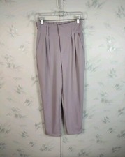 Fashion Nova Women's High Waisted Pants Lavender Purple Pleated Size Medium