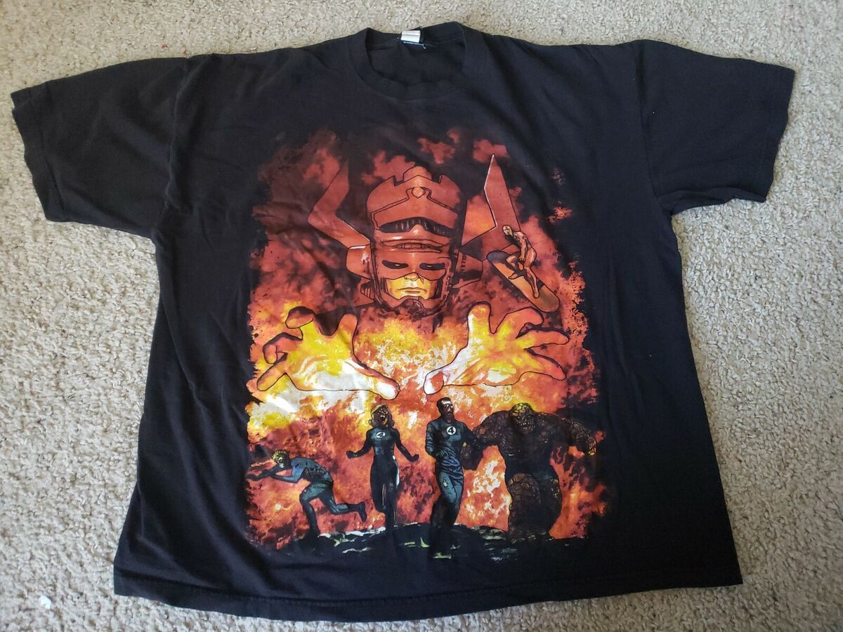 Vtg Marvel Comics Fantastic Four 4 Galactus Mad Engine T Vtg Marvel Comics Fantastic Four 4 Galactus Mad Engine T