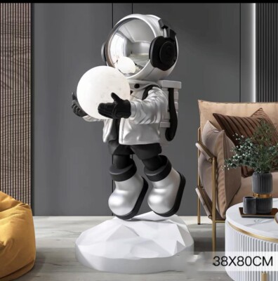 modern art spaceman light moon lamp livingroom bedroom decoration luxury gift