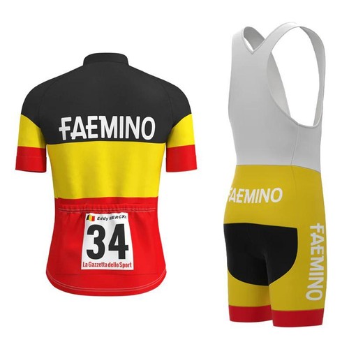 Retro 1969 Team Faemino Faema Cycling Short Sleeve Jersey And Bib Shorts Suit - Picture 2 of 9