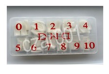 Sillito natural, natural o transparente DND - Puntas de uñas TALLA 0-10 (550 piezas) -Tú eliges