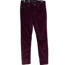 Calvin Klein Women's Ultimate Skinny Corduroy Pants Classic Plum Size 6 X 33