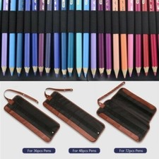 Canvas Roll Up Pencil Case Bag Wrap Holder Storage Pouch For 36/48/60/72pcs Pens