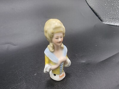 Vintage Regency Lady Porzellan Half Doll Nadelkissen