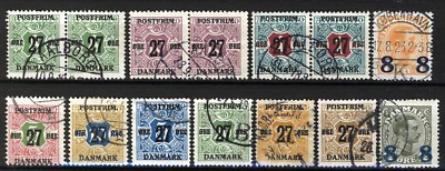 Denmark, 1918-22, Overprints, Several better stamps Used, Mi