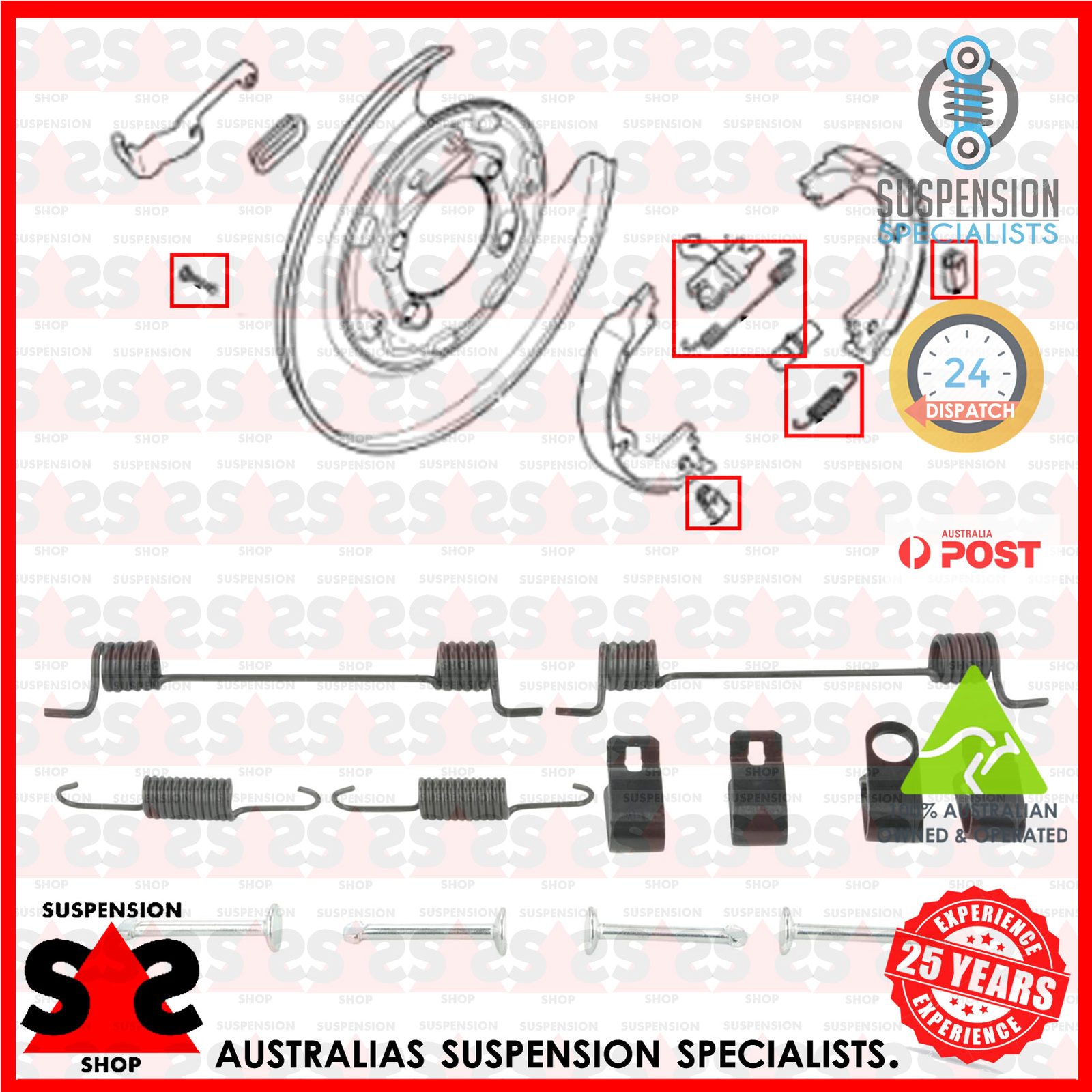 Accessory Kit, Parking Brake Shoes Suit KIA Sorento Ii (Xm) 2.4 CVVT