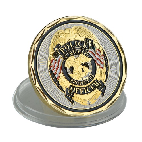 10 Stück Challenge Coin Collectibles Police Officer Protect US Michael - Bild 7 von 11