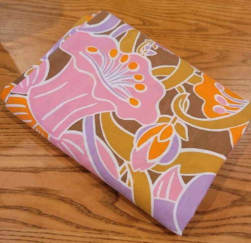 VTG Pierre Cardin for Fieldcrest Floriale FULL Flat Sheet Modern Mod 70s