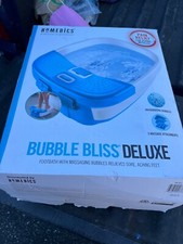 New HoMedics Bubble Bliss Deluxe Heated Foot Spa Bubble Foot Massager, Blue