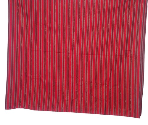 Christmas Sewing Fabric Red Green Metallic Stripe Fabric Woven Cotton 4.44 Yards - Picture 4 of 7