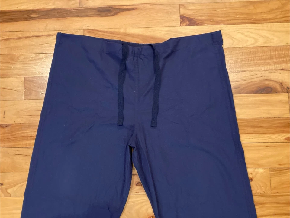 Calça Landau Scrubs azul escuro unissex grande serve 44 x 32 enfermeira médica veterinária dental - Imagem 3 de 4