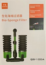 QANVEE Bio Sponge Filter for Shrimp Fish Aquarium BioSpon Crystal Red Cherry RCS