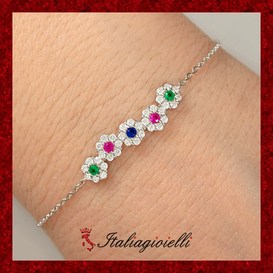 Bracciale Baciamano Donna Amen In Argento 925 Con Zircone Bianco – Eleganza Gold BAMAGBZ1