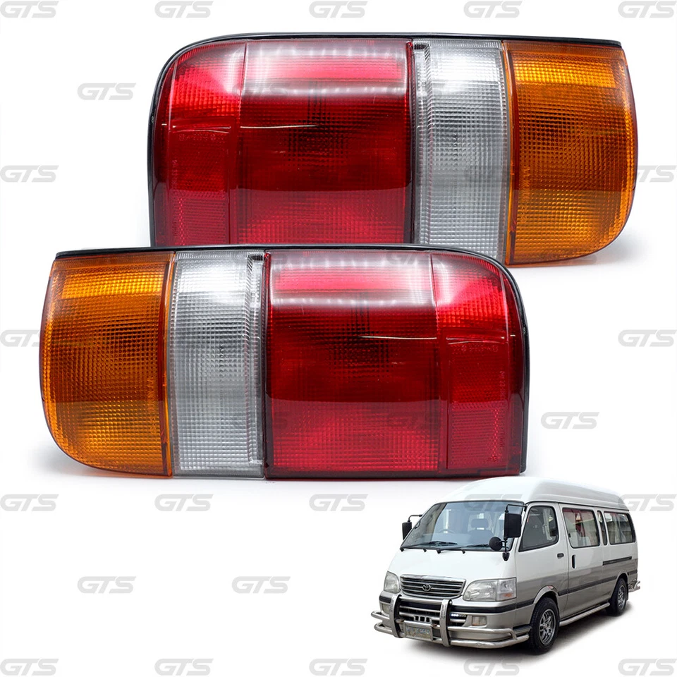 Pair Rear Tail Lamp Lights Fits Toyota Hiace Commuter LH112 LH125 1989 2004 Foto 4 de 4
