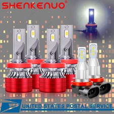 For Nissan Sentra 2013-2019 LED Headlights Hi / Low Beam +Fog Bulbs Combo 6000K