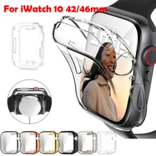 For Apple Watch Series 11 10 42/46 Soft TPU Case Cover 360 Full Screen Protector