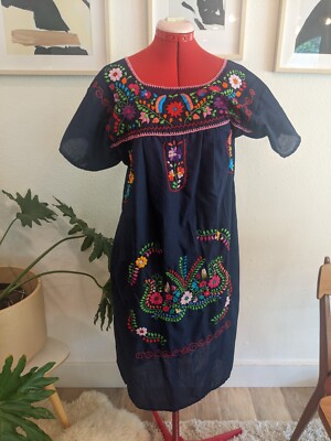 green emerald velvet dress White Dove Embroidery Blue Indigo Organic Folk Maxi Dress