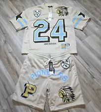Jordan Craig Pioneer Football Jersey & Pioneer Mesh Shorts (Cream)