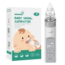 Nasal Aspirator for Baby or Toddler, 3 Silicone Tips, Adjustable Suction Level