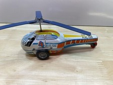 Vintage Tin Toy Litho HELICOPTER POLICE RXL 128 N4 LEMEZARU GYAR LOGO Friction