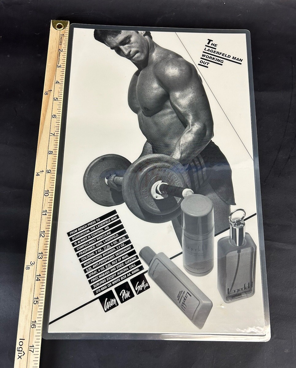 Carson Parie Scott Advertising Poster The Lagerfeld Man Working
