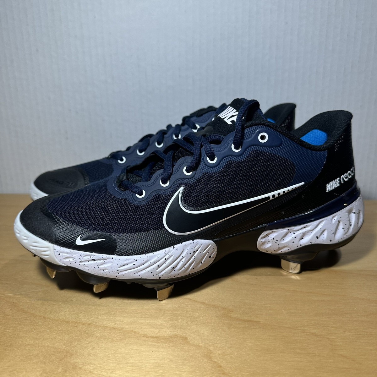Nike Alpha Huarache Elite 3 Metal Baseball Cleats – Men’s 16 Navy/White Alpha Huarache Elite 3 Low  main image 4