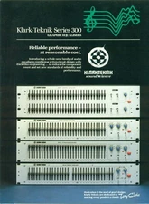 Klark-Teknik Series 300 Graphic Equalizer Equaliser Sale Dealer Brochure Vintage