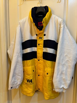 Helly Hanson Mens Yellow Black Hooded Jacket Size XXL