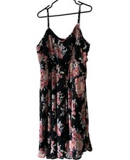 Torrid Dresses Floral Print Summer Dress Size 2 Color Black Sleveless