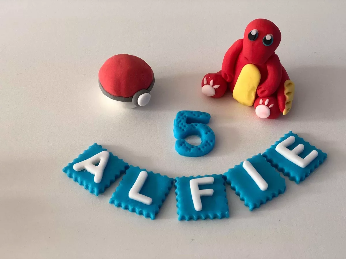 Pokemon Unofficial Personalised Birthday Cake Topper Handmade 