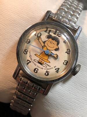 Vintage Lucy From Peanuts Mechanical Wrist Watch Leather Hobo Band Not Running Vintage Lucy From Peanuts Wrist Watch 1952 180-GRC - Etsy main image 4