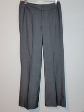 nine west suit dress pants women size 4 regular bootcut mid rise flat front gray