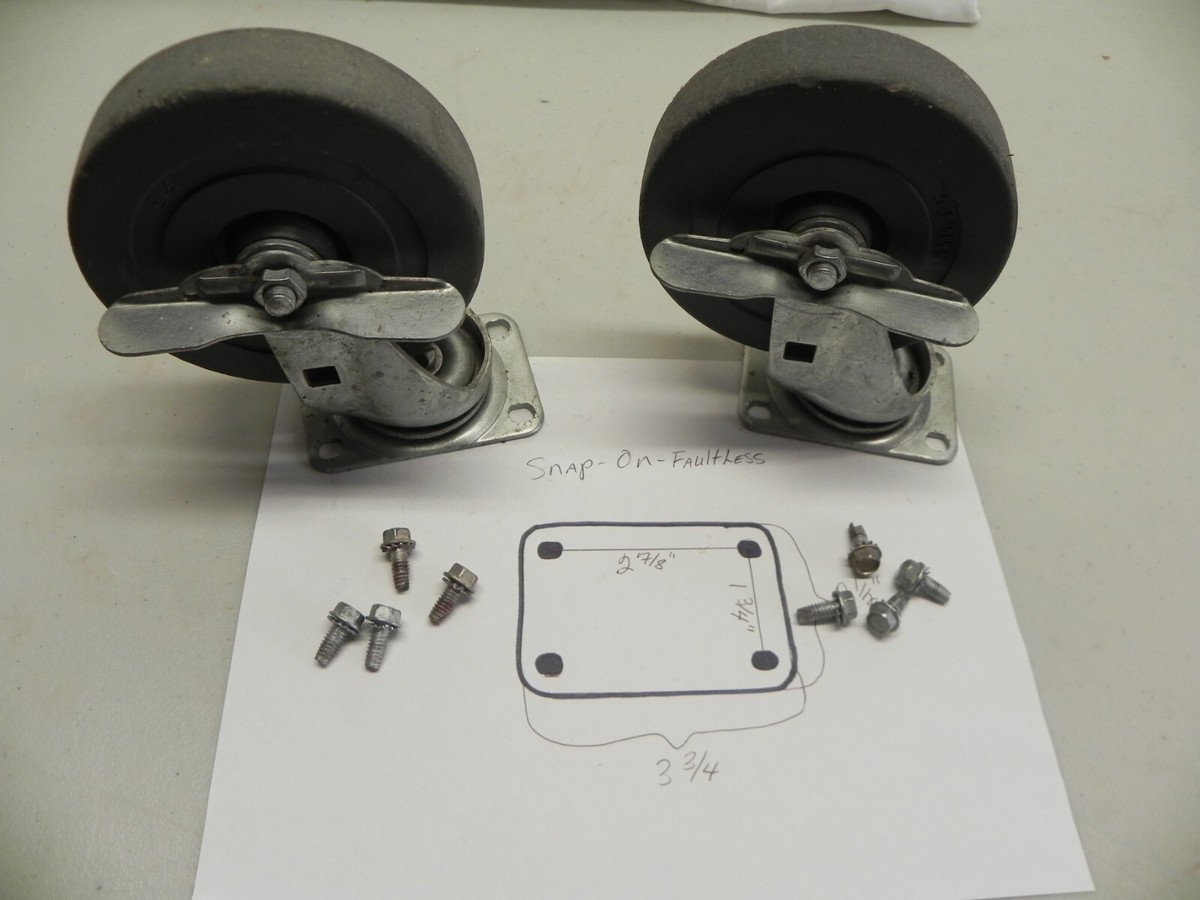 Vintage Snap-On 2 Piece 400-5 Locking Swivel Casters from KR557