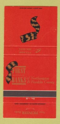 Matchbook Cover - First National Banks Northampton Franklin County M 30 Strike