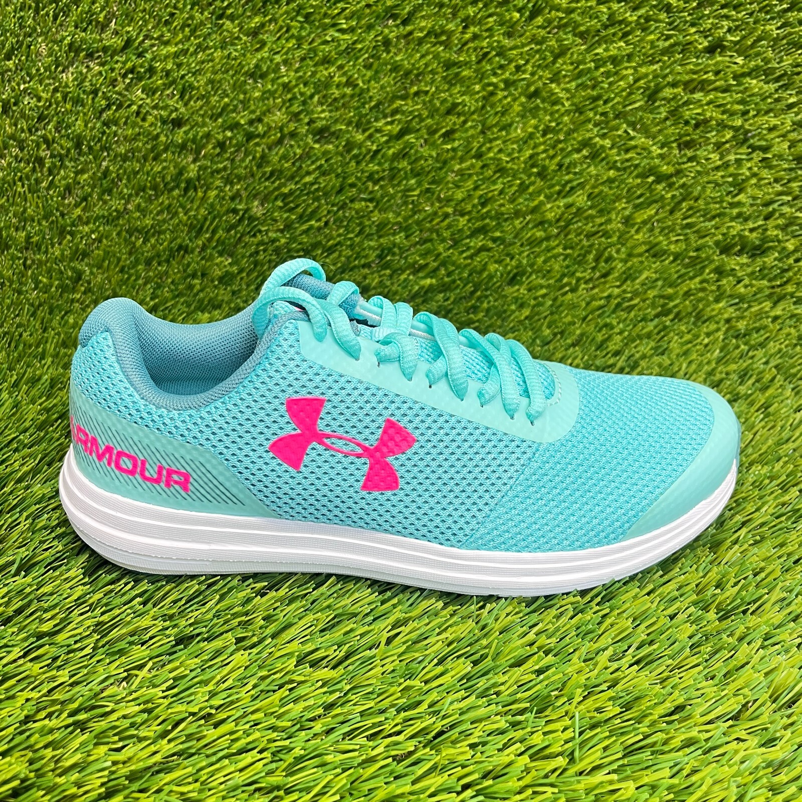 Under Armour GGS Surge RN Boys Size 5Y Blue Athletic Running