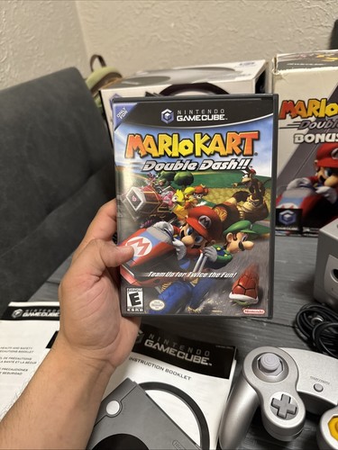 Nintendo Gamecube Platinum System Mario Kart Double Dash Bundle Bonus Set Rare - Picture 15 of 18