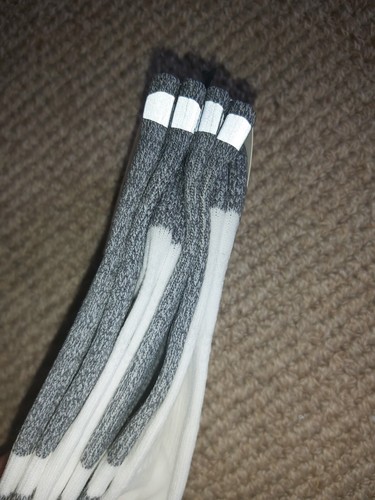 2 Pairs RIVER ISLAND Grey Marl / White SPORTS SOCKS Padded Heel 7-11 43-45 Draw - Picture 7 of 7