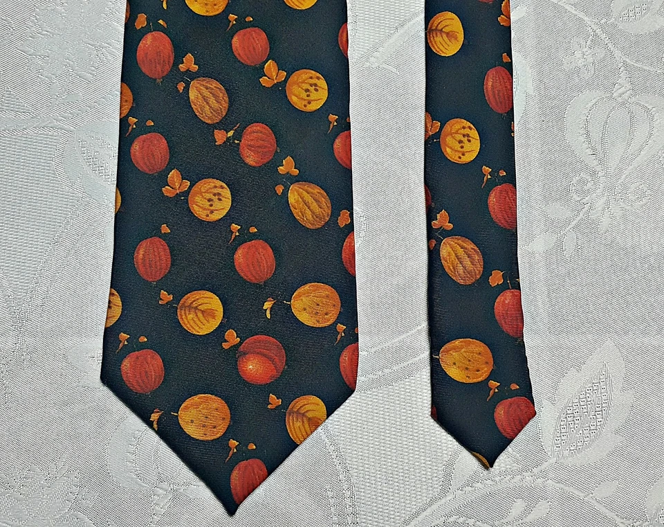 CABALLEROS ITALIA VINTAGE AUTÉNTICA STEFANO NELL FRUTAS ARTE SEDA HOMBRE CORBATA CUELLO Foto 2 de 4