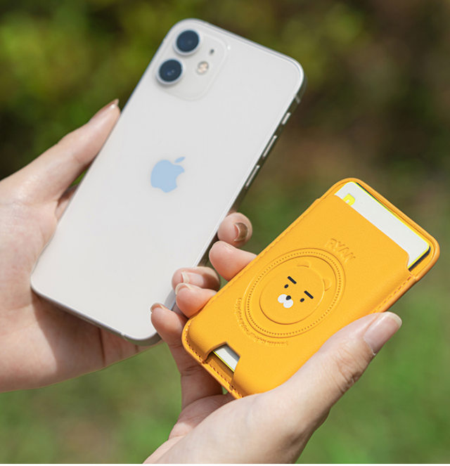 KAKAO Friends MagSafe MAGNETIC CARD WALLET for 2 Cards RYAN