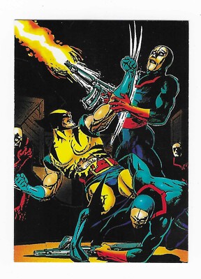1992 Wolverine from then till now Series 2 Marvel Card #41 Slice and Dice