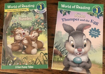 World Of Reading 2 Books Disney Bunnies (w/CD Read Along) + Thumper & The Egg