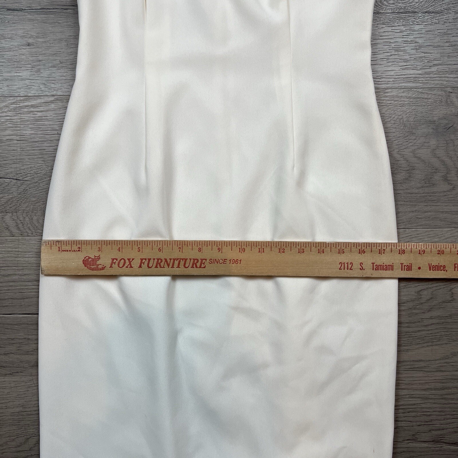 Vintage 90’s Laundry Shelli Segal Dress Women Off White 100% Polyester Size 10 thumbnail 6