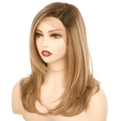 Onedor 18" Premium Japanese 130% Density Straight Lace Front Side Part Long Wigs - 第 23/98 張圖片