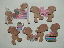 3D-U Pick - BE3 Sleepover Bear Cat Bunny Mouse Scrapbook Card Embellishment